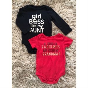 *Baby Girls 18mth Misc. Family Onesies*